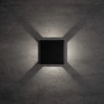 KANLUX REFAZI kültéri fali homlokzat fekete lámpatest LED 6W 360lm 4000K REFAZI EL 6W-F-B lámpa 39182