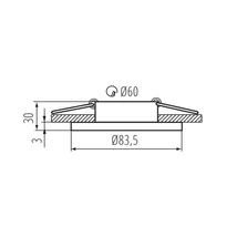 Kanlux Dekorációs spot lámpatest GU10 IP20/44 TALU DSO-W 39540