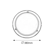 R.5143 Ufo menny.D38 E27 2x60W króm opál