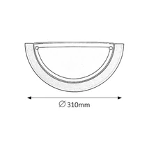 R.5163 Ufo falikarD31 E27 60W fekete opál