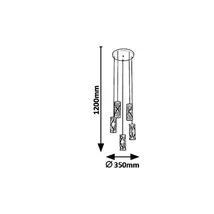 Rábalux Oberon függeszték barna IP20 5340