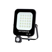 Optonica LED reflektor mozgásérzékelővel fekete 20W 1800lm 2700K meleg fehér IP65 5776
