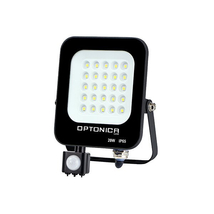 Optonica LED reflektor mozgásérzékelővel fekete 20W 1800lm 6000K hideg fehér IP65 5774