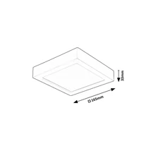 Rábalux Shaun2 beépíthető 15W 1560lm 4000K fekete négyzet mennyezeti LED lámpa 71202