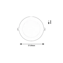Rábalux Shaun2 beépíthető lámpa 12W 830lm 3000K fehér kerek 71218