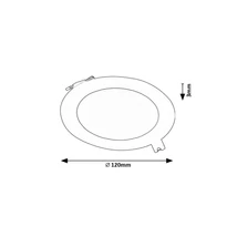 Rábalux Shaun2 beépíthető lámpa 6W 420lm 4000K fekete kerek 71241