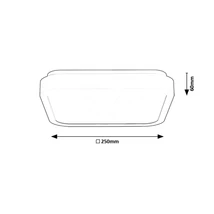 Rábalux Samira mennyezeti beépíthető lámpa 18W 1400lm 4000K fekete négyzet IP44 71255