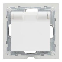 Legrand Suno 2P+F csatlakozóaljzat dugalj (rugós), biztonsági zsaluval gyermekvédelemmel IP44 fehér 721123