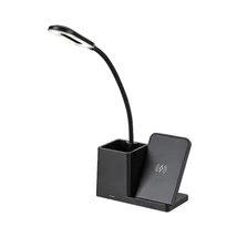 Rábalux Cerie asztali led lámpa 4W 200Lm 3000-4000-6500 fekete vezeték nélküli töltés 74232