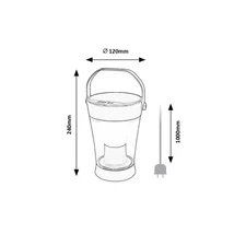 Rábalux Angers LED kültéri napelemes lámpa 3W 300lm 4000K szürke IP54 77039