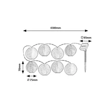 Rábalux Titu LED kültéri dekor lámpa 0,48W 4lm 3000K fekete IP44 77048