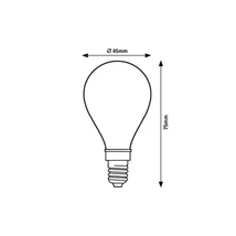 Rábalux LED izzó kisgömb filament E14 G45 6W 850lm 4000K természetes fehér 79032