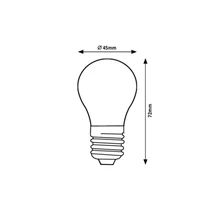 Rábalux LED izzó filament E27 G45 4W 470lm 2700K meleg fehér 79050