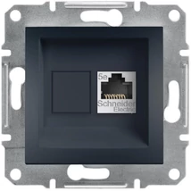 Asfora Adatátviteli aljzat 1xRJ45 CAT5e UTP rugós bekötés antracit IP20 Schneider EPH4300171