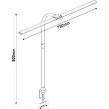 Avide LED asztali lámpa duplafejű fekete 18W 1100Lm CCT ABLDL-DOUBLE-18W