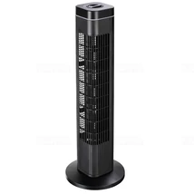 STILO fekete Oszlopventilátor 50W, 220-240V, 73,5cm magas, időzítővel, 3 fokozatú, oszcilláló funkció, 1,6m vezetékkel STI1828