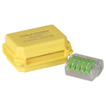 Tracon vízálló műanyag doboz vezeték összekötőhöz 53x39x24mm sárga IPX8 BOXW3