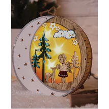 Tracon LED karácsonyi hold és angyal fa elemes meleg fehér CHRHWA6WW