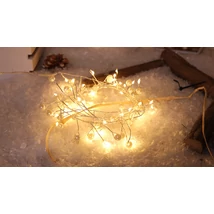 Tracon LED karácsonyi lánc gyöngy elemes meleg fehér CHRMA40WW