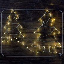 Tracon LED karácsonyi ablakdísz fenyőfa elemes CHRTRWD60WW