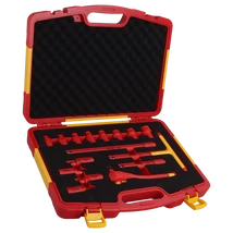Tracon 16 db-os szigetelt racsnis imbuszkulcs és dugókulcs készlet 1000V DSET16