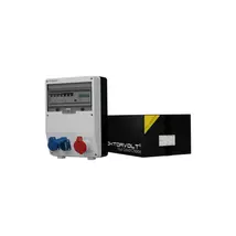 Doktorvolt TD-S/FI szerelt ipari doboz installációval , 1x(5P16A), 2x(2P+F), fi-relé+fogyasztásmérő DV-2510-D