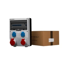 Doktorvolt ECO-S/FI szerelt ipari doboz installációval ,1x(5P32), 1x(5P16A), 2x(2P+F), fi-relé+kismegszakító DV-2633-D
