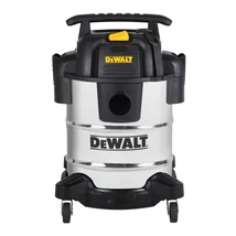 DeWALT száraz-nedves porszívó rozsdamentes váz 25 liter, 15 Kpa, 37,8 l/s, 8 tartozék DXV25S