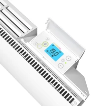 Noirot E223117 Walter H 2000 BL aktív öntöttvas radiátor, 2000 W, öntöttvas fűtőelem, IP24 védettség, gyermekzár, LCD kijelző E223117