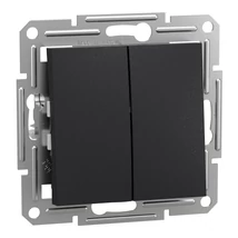Asfora Kettős váltókapcsoló 106+6 rugós bekötés, antracit EPH0600171 Schneider
