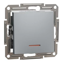 ASFORA Váltókapcsoló jelzőfényes rugós bekötés acél Schneider EPH1500162