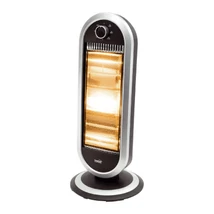 Home FK 231 álló elektromos halogén hősugárzó fűtőtest, 400W/800W/1200W, oszcillálás, IP20 védelem, fekete/ezüst FK 231