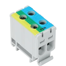 Tracon Főáramköri leágazó kapocs, sínre szerelhető, kék-zöld-sárga FLEAL-16/2KZS