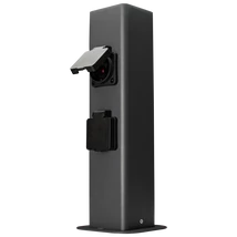 Tracon Kültéri energiaoszlop SCHUKO csatlakozóval, antracit 2600W, 3x1,5mm2, H05VV-F, IP54 GARN2S