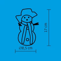 Somogyi hóember színváltó LED-del 17 cm KKD 107
