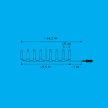 Somogyi isparkle LED-es fényfüzér smart rgb 96 LED ip44 LEDS096V