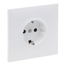 Legrand Suno fehér 2P+F GYV csatlakozóaljzat (rugós), biztonsági zsaluval, kerettel 721128