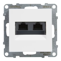 Legrand Suno fehér 2xRJ45 UTP Cat.6 csatlakozóaljzat, keret nélkül 721153