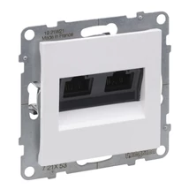 Legrand Suno fehér 2xRJ45 UTP Cat.6 csatlakozóaljzat, keret nélkül 721153