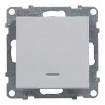 Legrand Suno aluminium 101 JF egypólusú kapcsoló jelzőfénnyel keret nélkül 10AX 721311