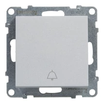 Legrand Suno 101N C egypólusú nyomó csengőjellel kapcsoló keret nélkül 10AX, aluminium 721313