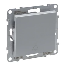 Legrand Suno 101N C egypólusú nyomó csengőjellel kapcsoló keret nélkül 10AX, aluminium 721313