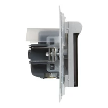 Legrand Suno alumínium 2P+F GYV IP44 csatlakozóaljzat (rugós), biztonsági zsaluval, keret nélkül 721323