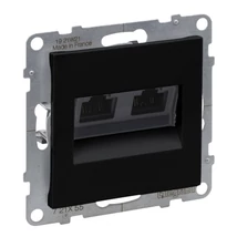 Legrand Suno fekete 2xRJ45 UTP Cat.6A csatlakozóaljzat, keret nélkül 721455