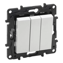 Legrand Niloé Step hármas egypólusú kapcsoló fehér 10AX 863103