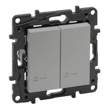 Legrand Niloé Step 105 csillárkapcsoló jelzőfénnyel alumínium 10AX 863315