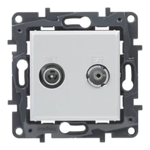 Legrand Niloé Step TV-R-SAT átmenő csatlakozóaljzat 14 dB alumínium 863378
