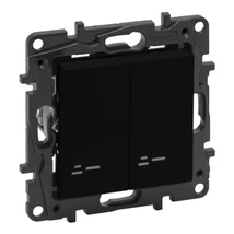 Legrand Niloé Step 105 csillárkapcsoló jelzőfénnyel fekete 10AX 863515