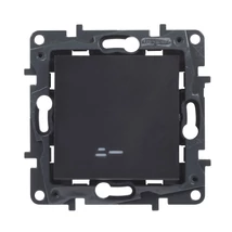 Legrand Niloé Step 106 váltókapcsoló jelzőfénnyel fekete 10AX 863516