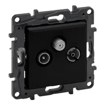 Legrand Niloé Step TV-R-SAT csillagpontos csatlakozóaljzat 1,5 dB fekete 863580